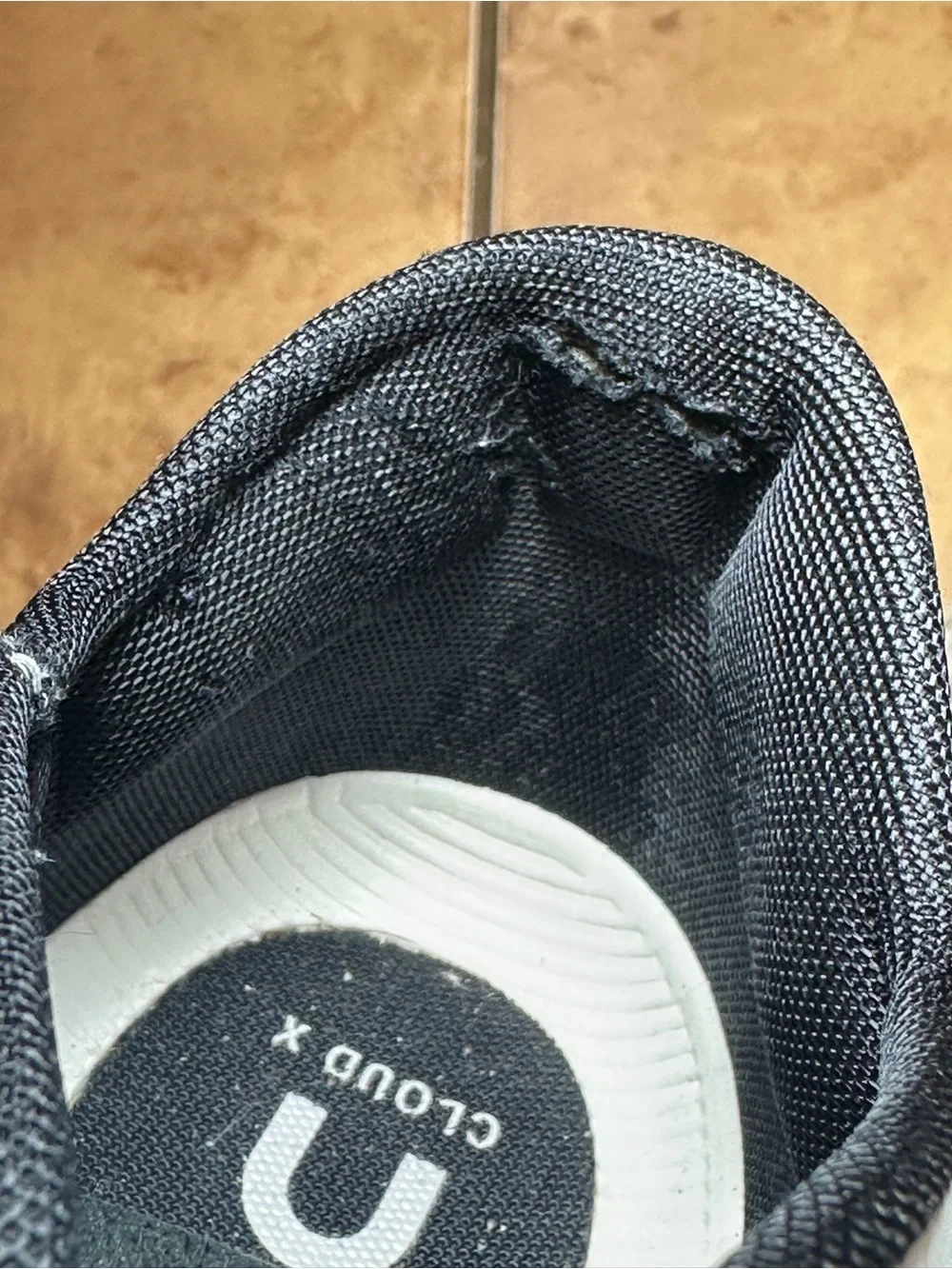 On Running Cloud X Women's Athletic Shoes in White and Black - 8